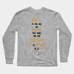 Psalm 118:24 Bible Verse Cute Hand Writing Long Sleeve T-Shirt